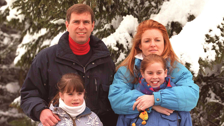 Prince Andrew, Sarah Ferguson, their children 