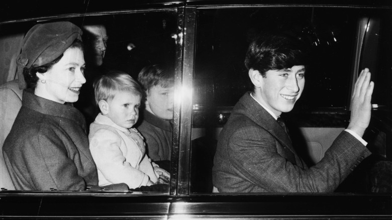 Queen Elizabeth with her children 