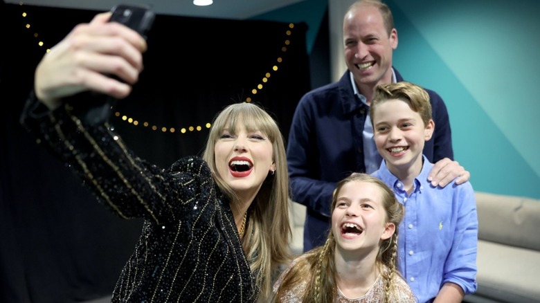 Taylor Swift taking selfie with the royals 