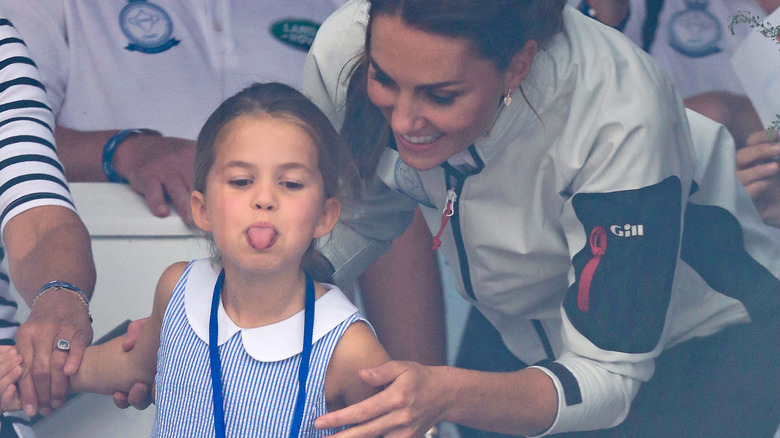 Princess Charlotte sticking her tongue out 