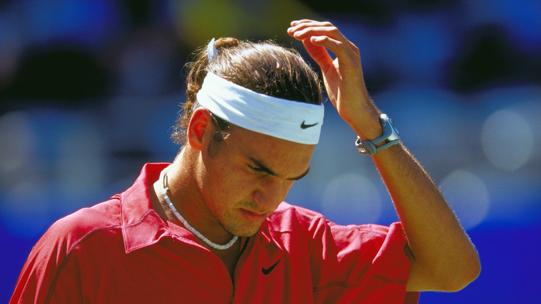 Young Federer nike headband