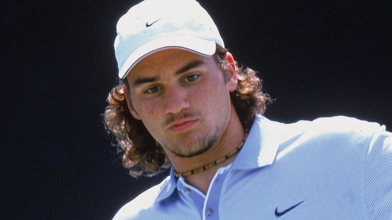 Young Federer with a cap on