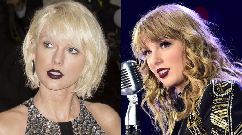 Taylor Swift bleached hair & Taylor Swift smiling