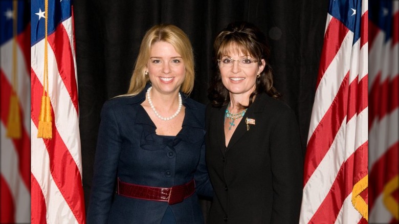 Pam and Gov. Sarah Palin posing together  in 2010