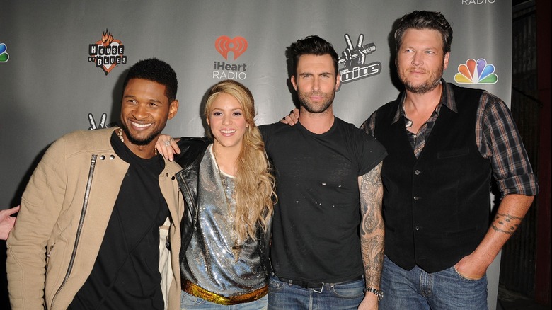 Usher, Shakira, Blake Shelton, Adam Levine