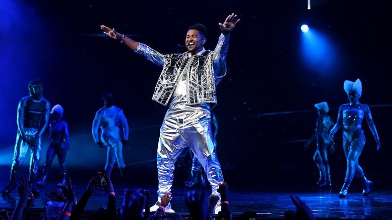 Usher performing in Vegas 