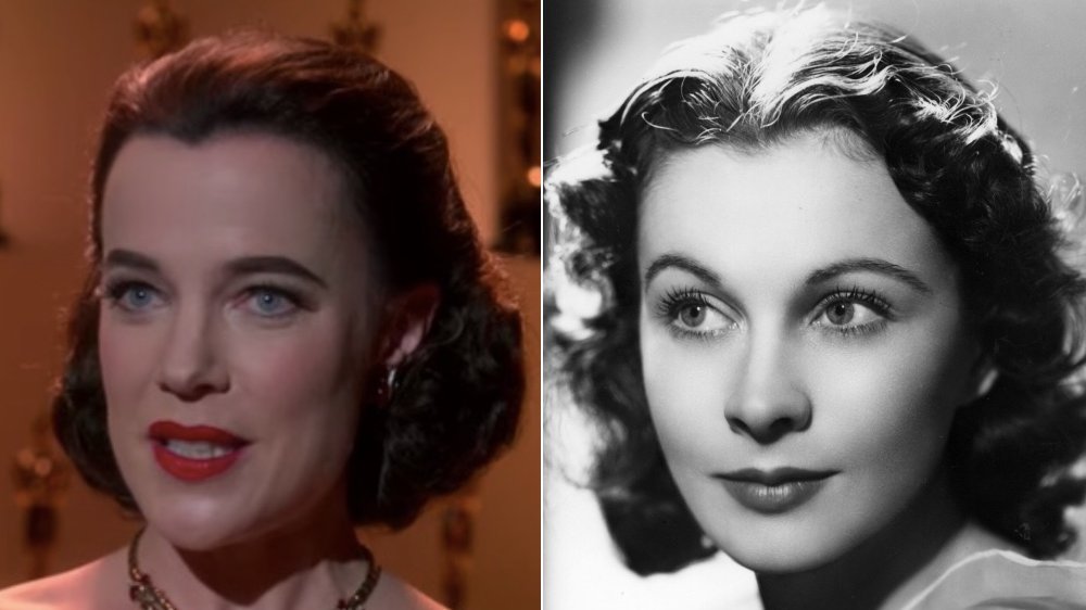 Netflix's Hollywood actress Katie McGuinness and Vivian Leigh, split image