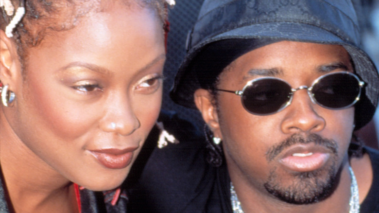 Da Brat and Jermaine Dupri attend The Source Awards in 1999