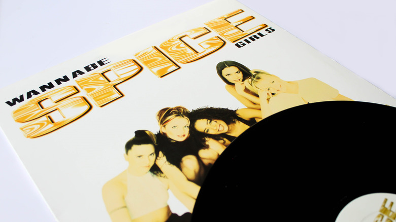 Spice Girls "Wannabe" record and album cover