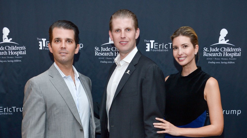 Donald Trump Jr, Eric Trump, and Ivanka Trump, three of the Trump children