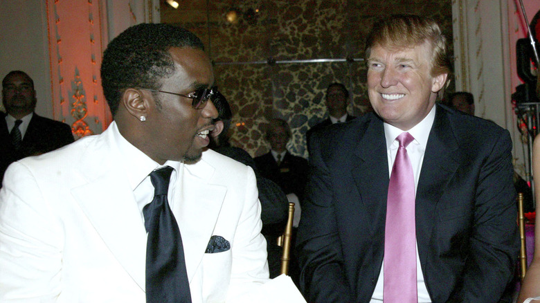 Sean "Diddy" Combs and Donald Trump talking