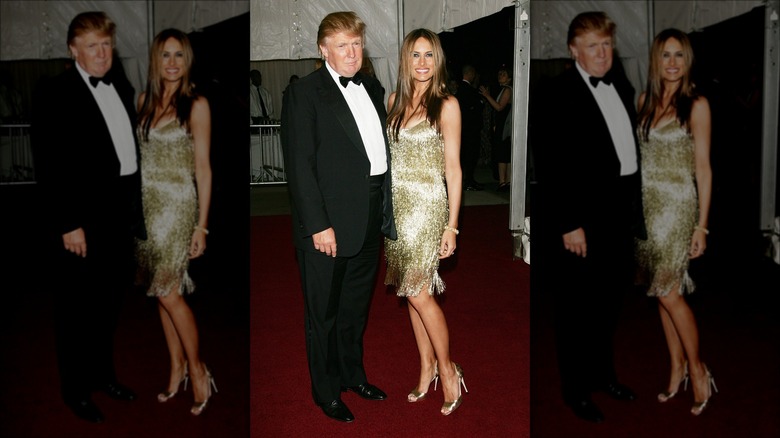 Donald and Melania Trump smiling