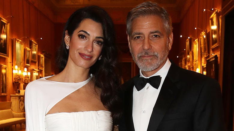 Amal and George Clooney smiling