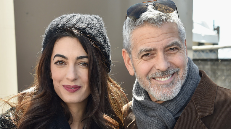 Amal and George Clooney smiling