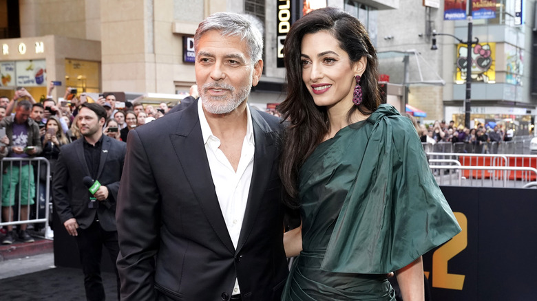 Amal and George Clooney smiling