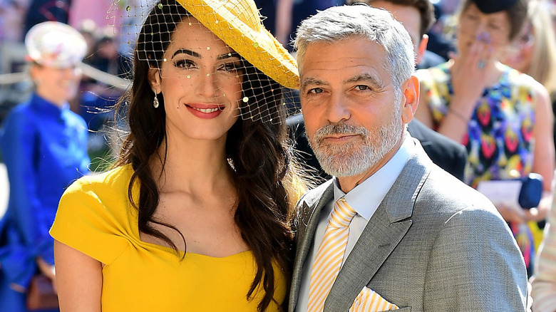 Amal and George Clooney smiling