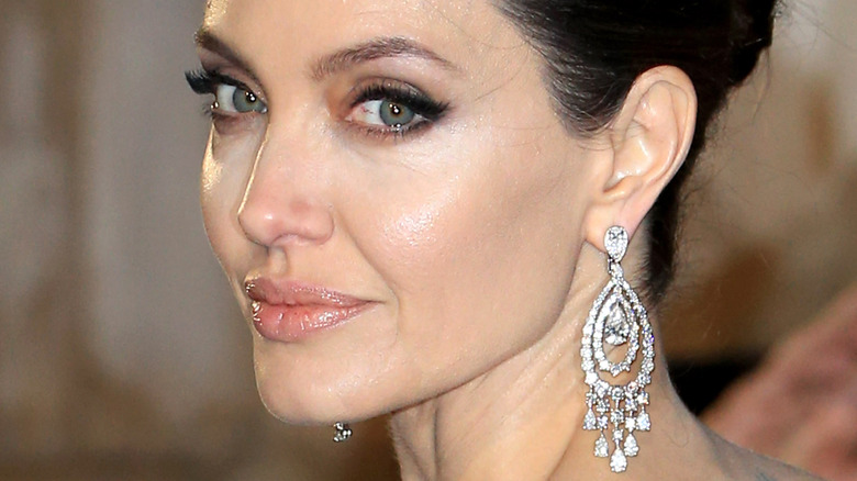 Angelina Jolie looking back