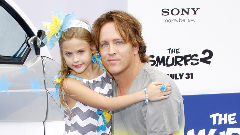 Dannielynn and Larry Birkhead posing