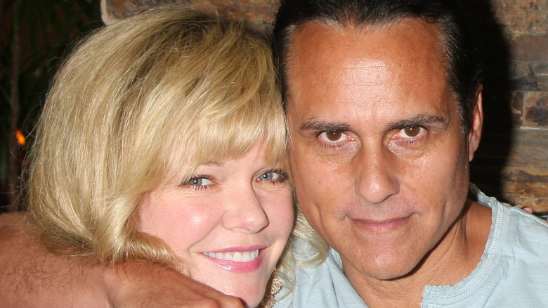 Maura West and Maurice Benard smiling