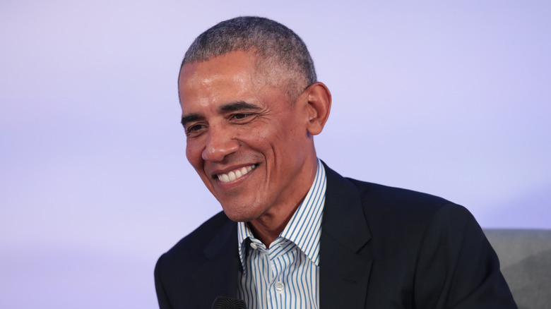 President Barack Obama smiling