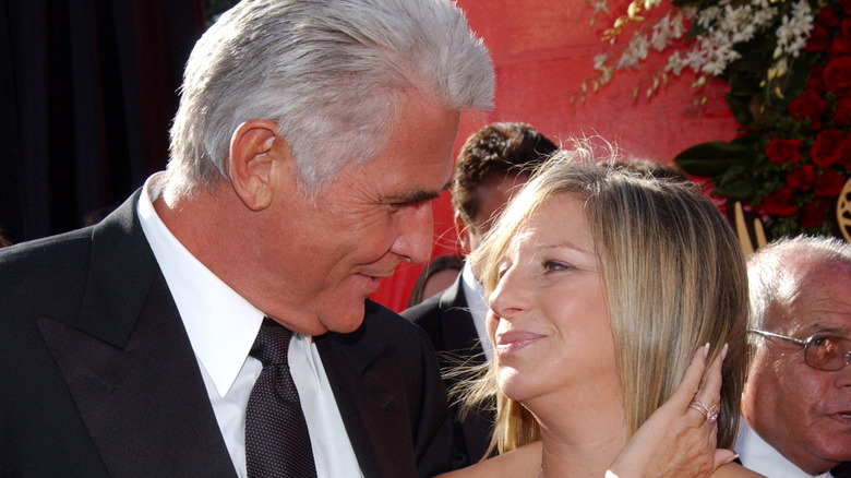 James Brolin and Barbra Streisand smile at each other