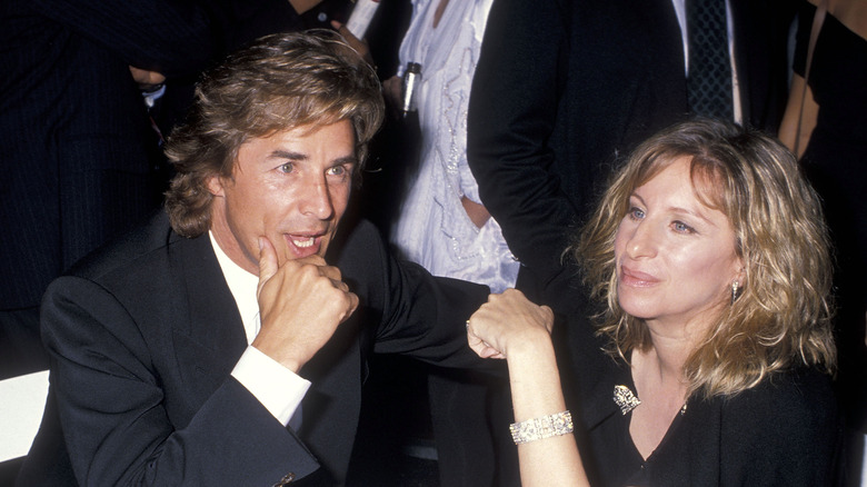 Barbra Streisand and Don Johnson at event