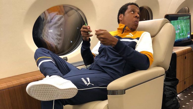 Jay-Z on his jet