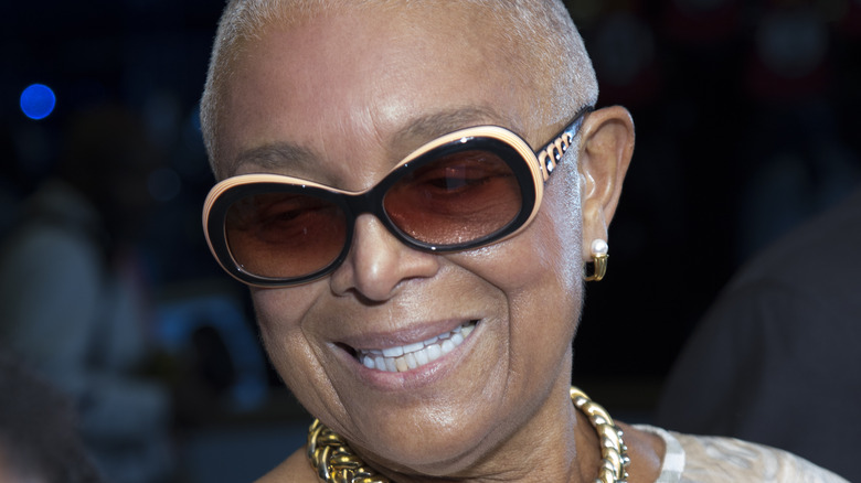 Camille Cosby wearing sunglasses