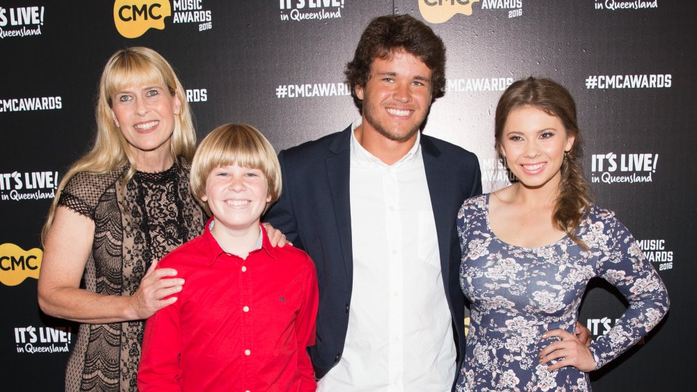 The Irwin family with Chandler Powell at an awards event in 2016