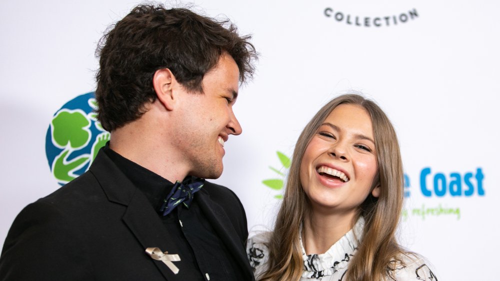 Chandler Powell and Bindi Irwin at a red carpet event in 2019