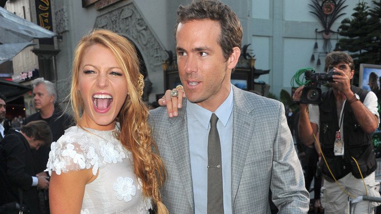 Blake Lively and Ryan Reynolds goofing off