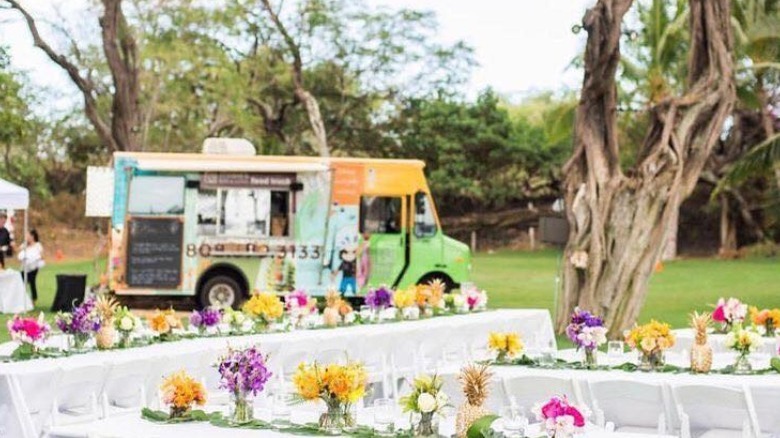 Boho wedding food truck