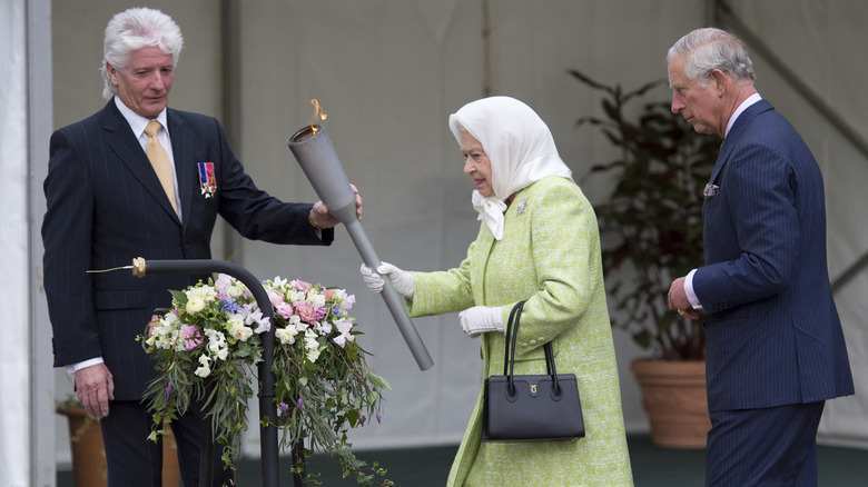 Bruno Peek, Queen Elizabeth and Prince Charles beacon