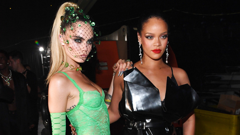 Cara Delevingne shows support for Rihanna during her Fenty show