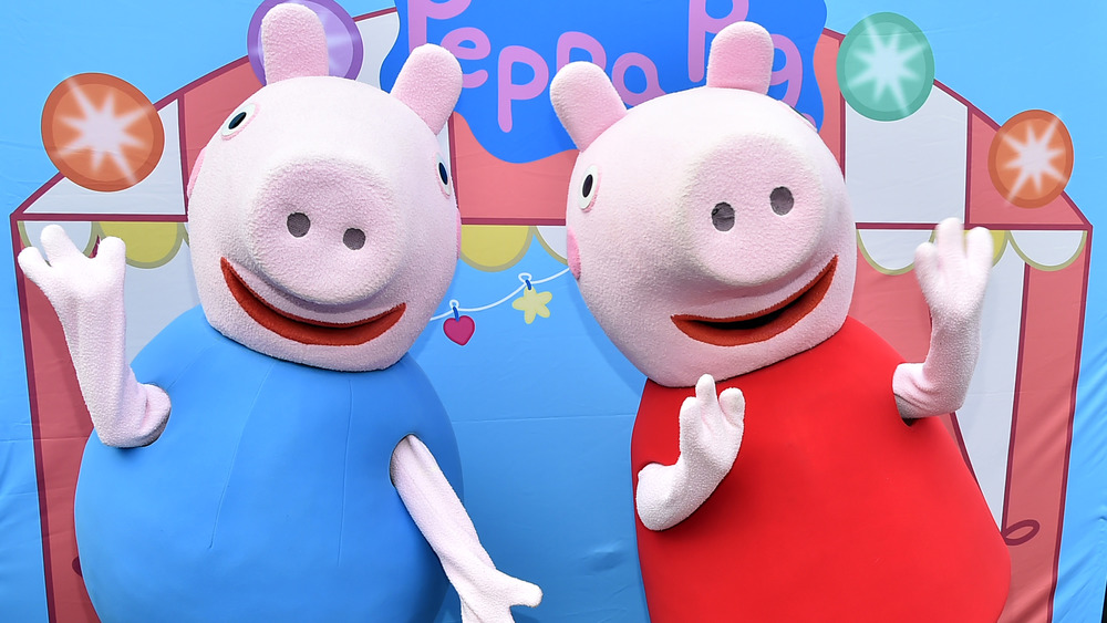 Peppa Pig and her brother attend event