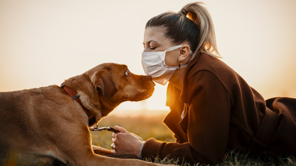 Woman and dog