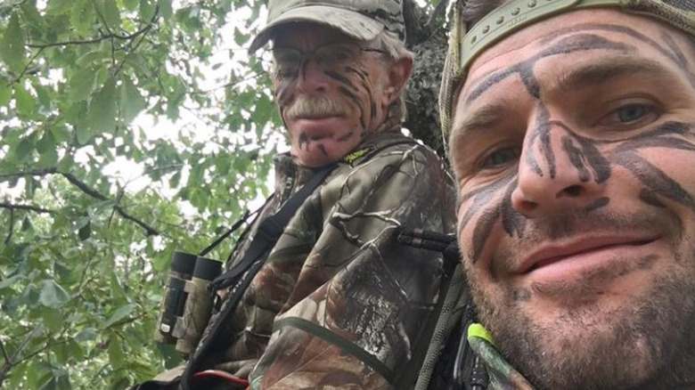 Mike Fisher hunting with his father 