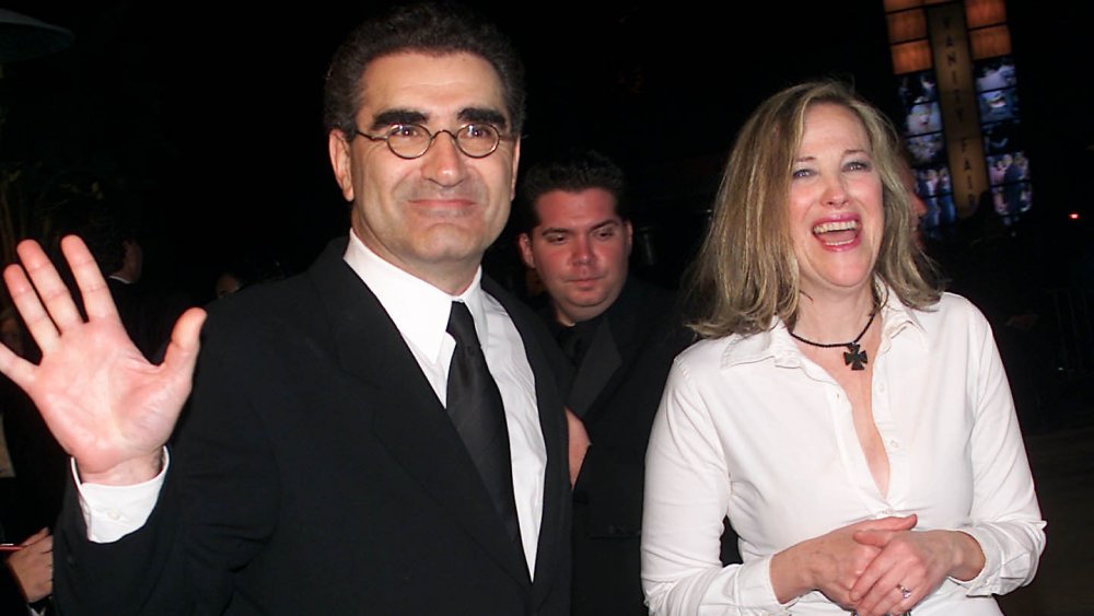 Eugene Levy and Catherine O'Hara at the Vanity Fair Oscar Party in 2001 