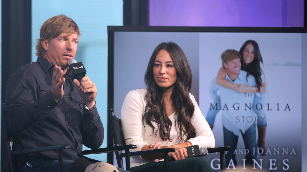 Chip and Joanna Gaines at a book event