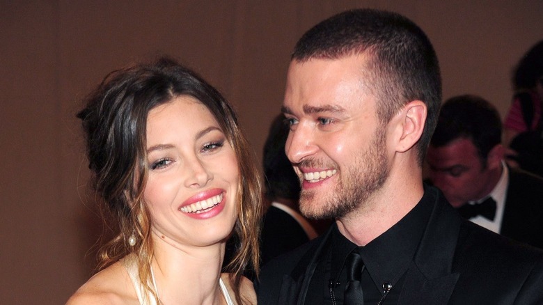 Justin Timberlake and Jessica Biel on the red carpet