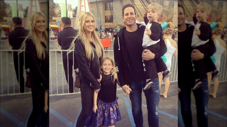 Christina Haack and Tarek El Moussa with their kids 