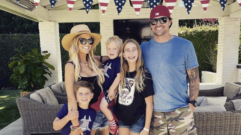 Christina with Josh and her kids 