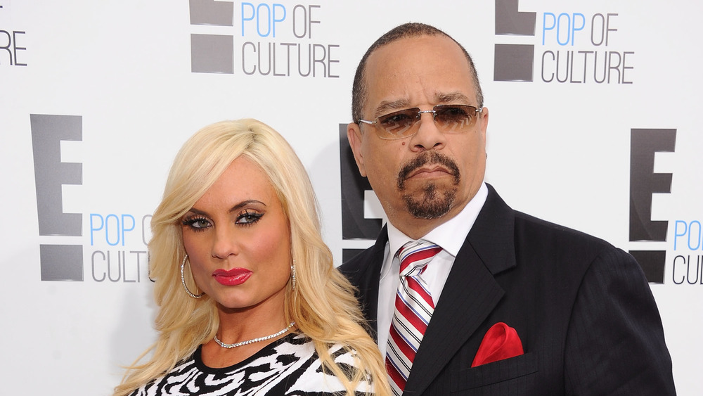 Coco Austin and Ice-T at an E! event