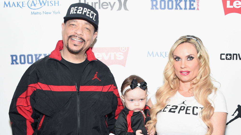 Coco Austin, Chanel Marrow, and Ice-T in coordinated outfits