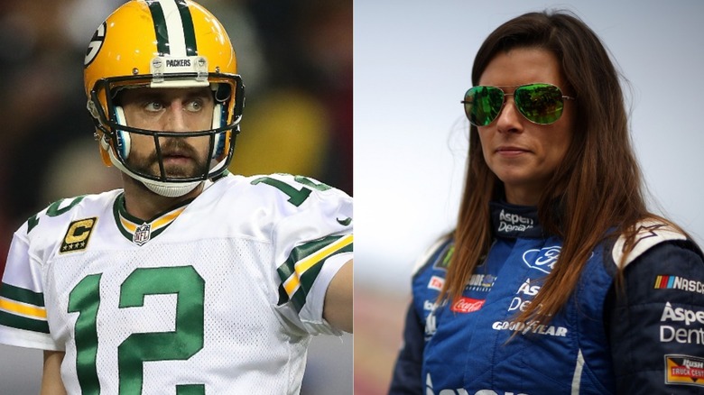 Danica Patrick and Aaron Rodgers