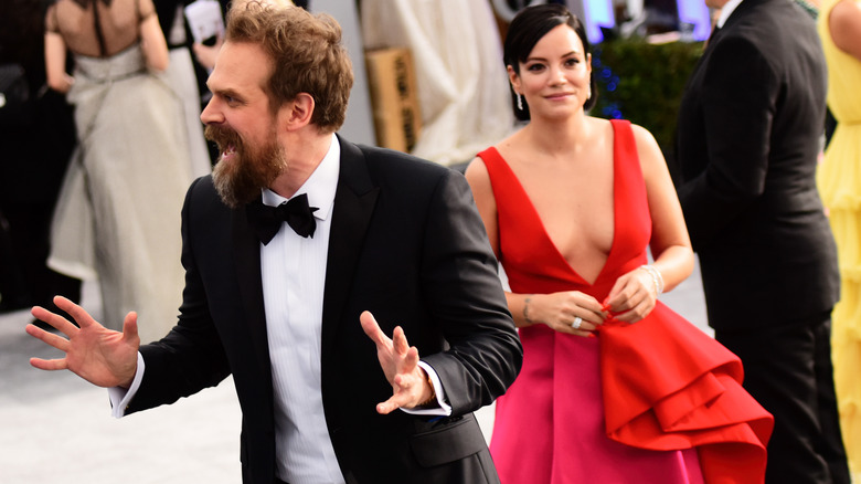 David Harbour and Lily Allen