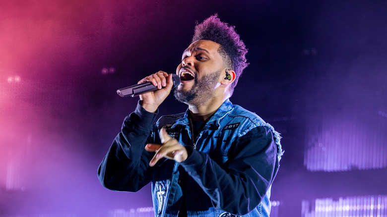 The Weeknd performing 