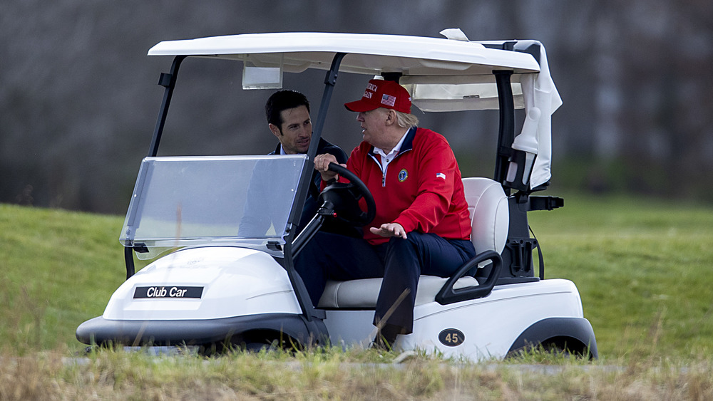 Donald Trump at a golf course