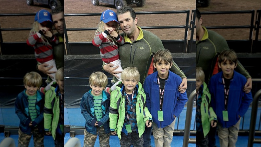 Donald Trump Jr. in candid photo with 4 of his 5 kids