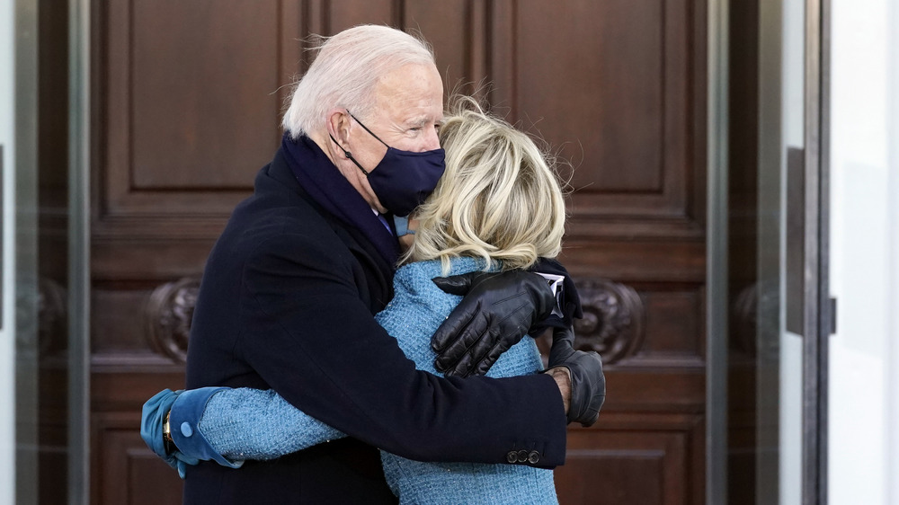 Joe and Jill Biden hug